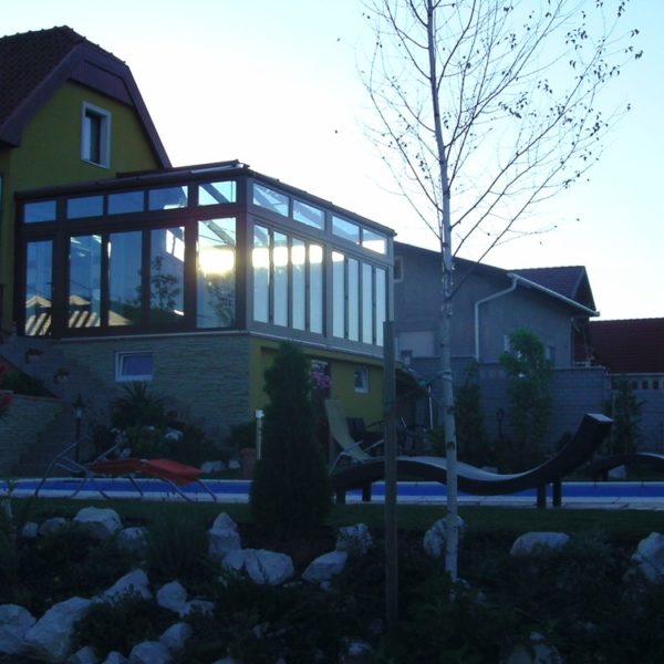 télikert, teraszbeépítés, lakótélikert